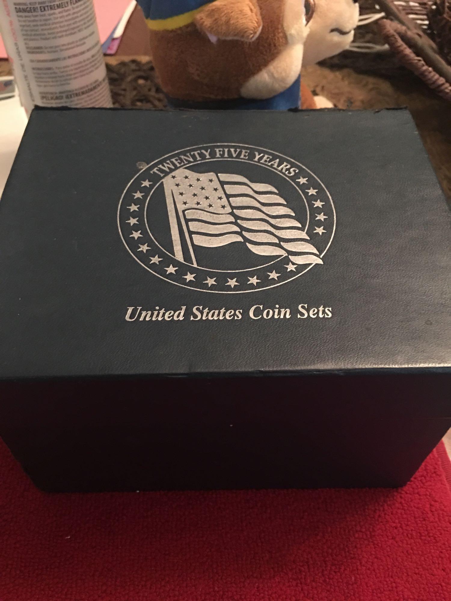 Boxed set of 25 years of United States Coinage 1969-1993.