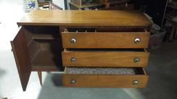 Beautiful Mid-century Wooden Server with 3 drawers