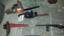 Chainsaw, Hedge Trimmer, Weed Wacker Lot