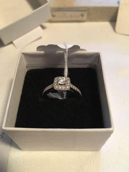 14K White gold Diamond engagement ring with appraisal