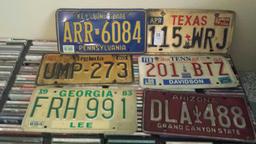 9 Vintage Licenses Plates