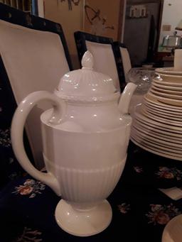 GORGEOUS! Ivory Wedgwood of Etruria & Barlaston, Edme, 10 Place Setting and then some!