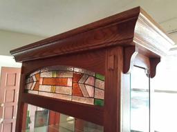 Gorgeous Pulaski 5 Shelf Curio! Fawn Oak