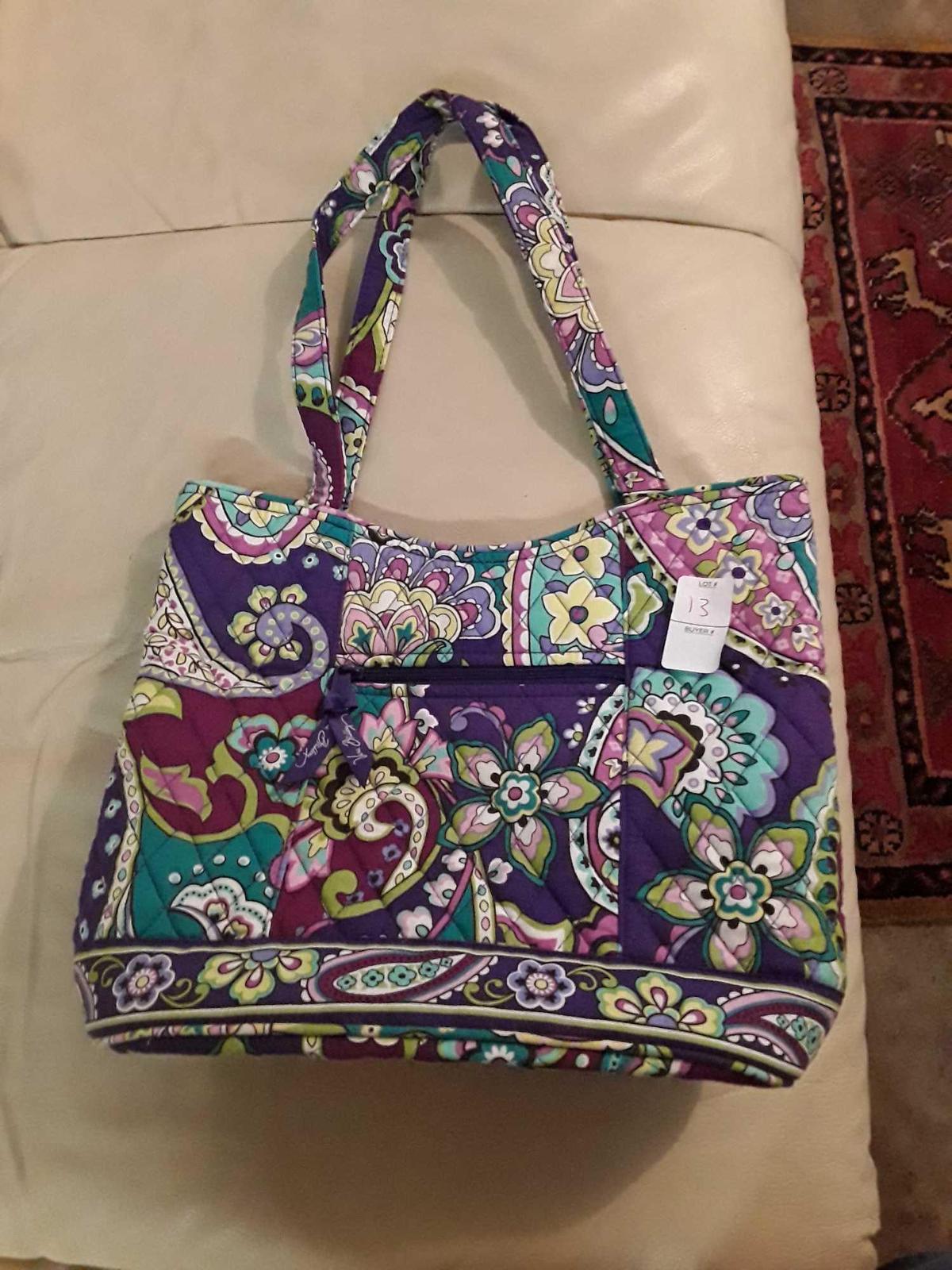 Beautiful Pink and Purple, Designer Vera Bradley Handbag