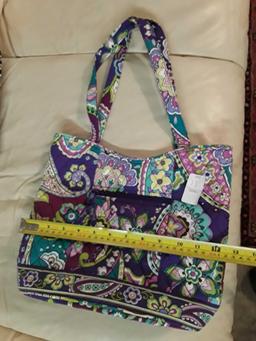 Beautiful Pink and Purple, Designer Vera Bradley Handbag