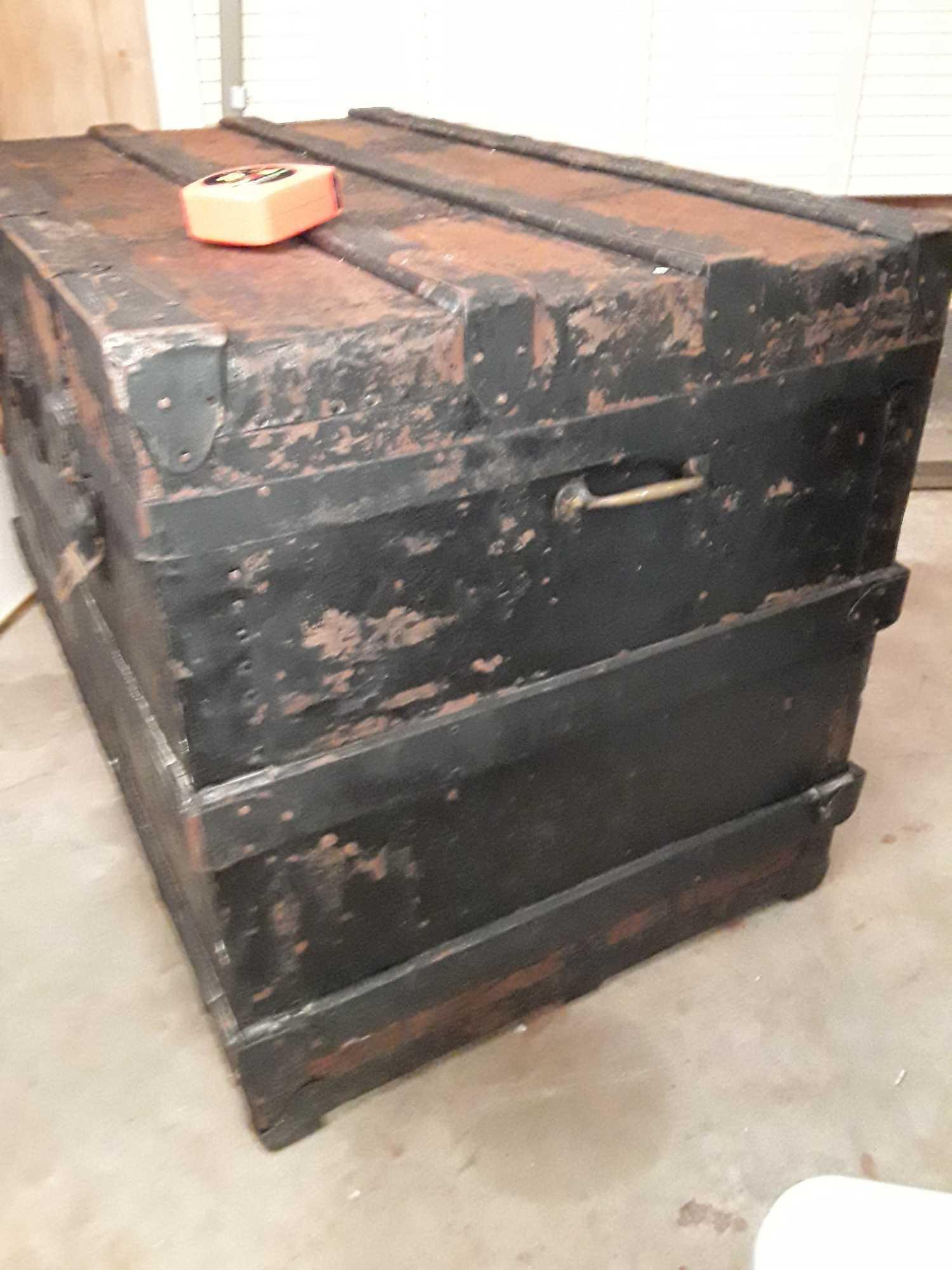 Very large, Very Cool, Antique/Vintage Wood Trunk