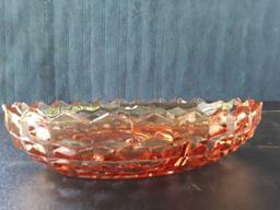 Pretty Pink Sectioned Glass Dish