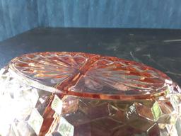 Pretty Pink Sectioned Glass Dish