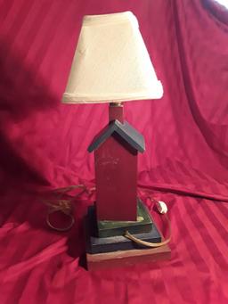 Rustic Farm Decor Birdhouse Lamp