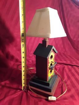 Rustic Farm Decor Birdhouse Lamp