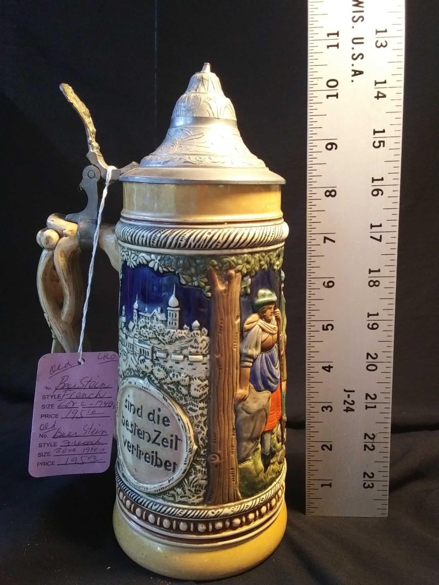 1940's Made in French Zone, Germany, Beer Stein