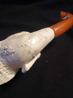 Vintage Arabian Turkish Bearded Man Meerschaum Pipe