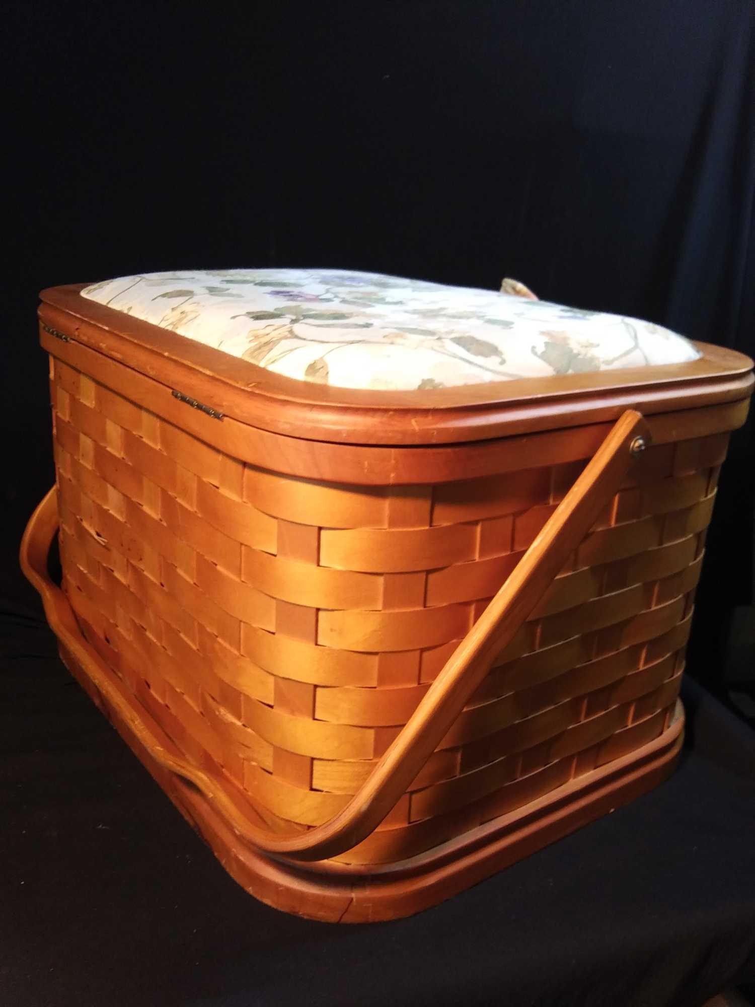 Wow! Extra Large Handled Sewing Basket with All Contents!!!
