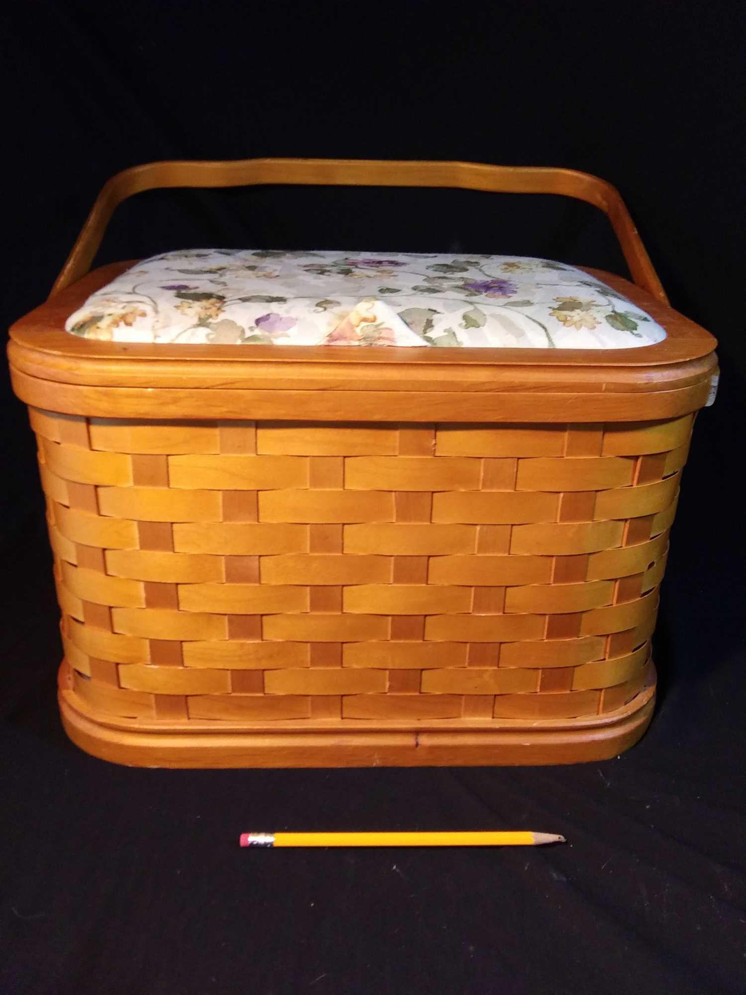 Wow! Extra Large Handled Sewing Basket with All Contents!!!