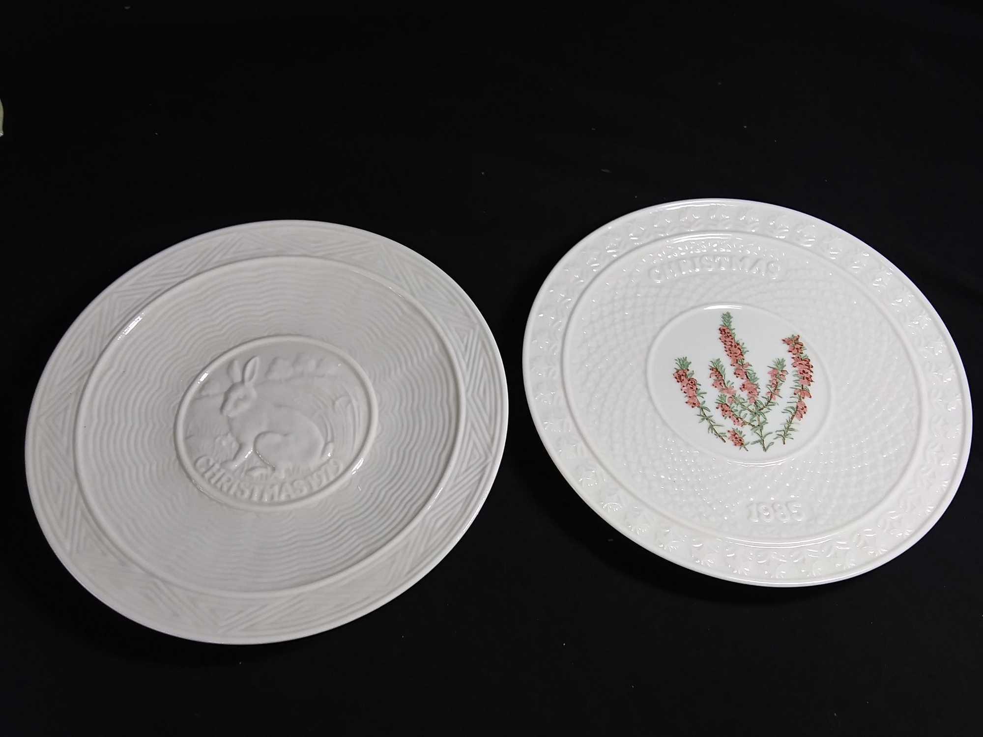 Pair of Fine Quality Belleek Christmas Plates, 1979 and 1985