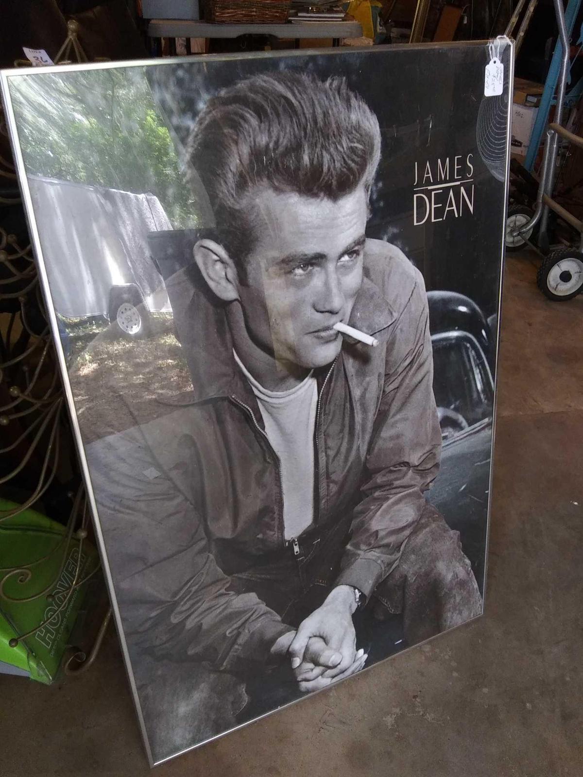 36"x24" Light Weight Metal Framed James Dean Likeness