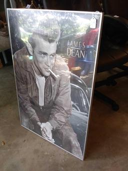 36"x24" Light Weight Metal Framed James Dean Likeness