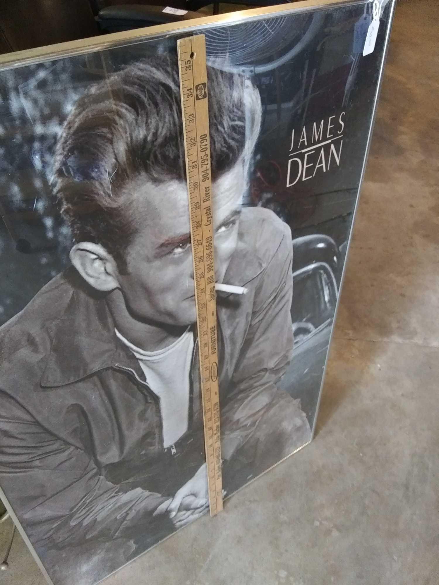 36"x24" Light Weight Metal Framed James Dean Likeness