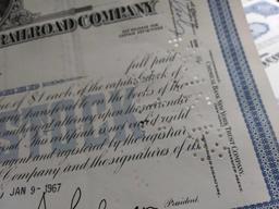 (13) Old Stock Certificates, Mostly 100 Shares