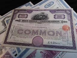 (12) Old Stock Certificates, Mostly 100 Shares