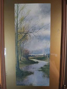 Framed Artist George Howell Gay Landscape Print