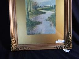 Framed Artist George Howell Gay Landscape Print