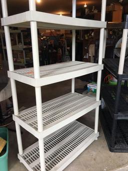 5 shelf plastic shelving unit