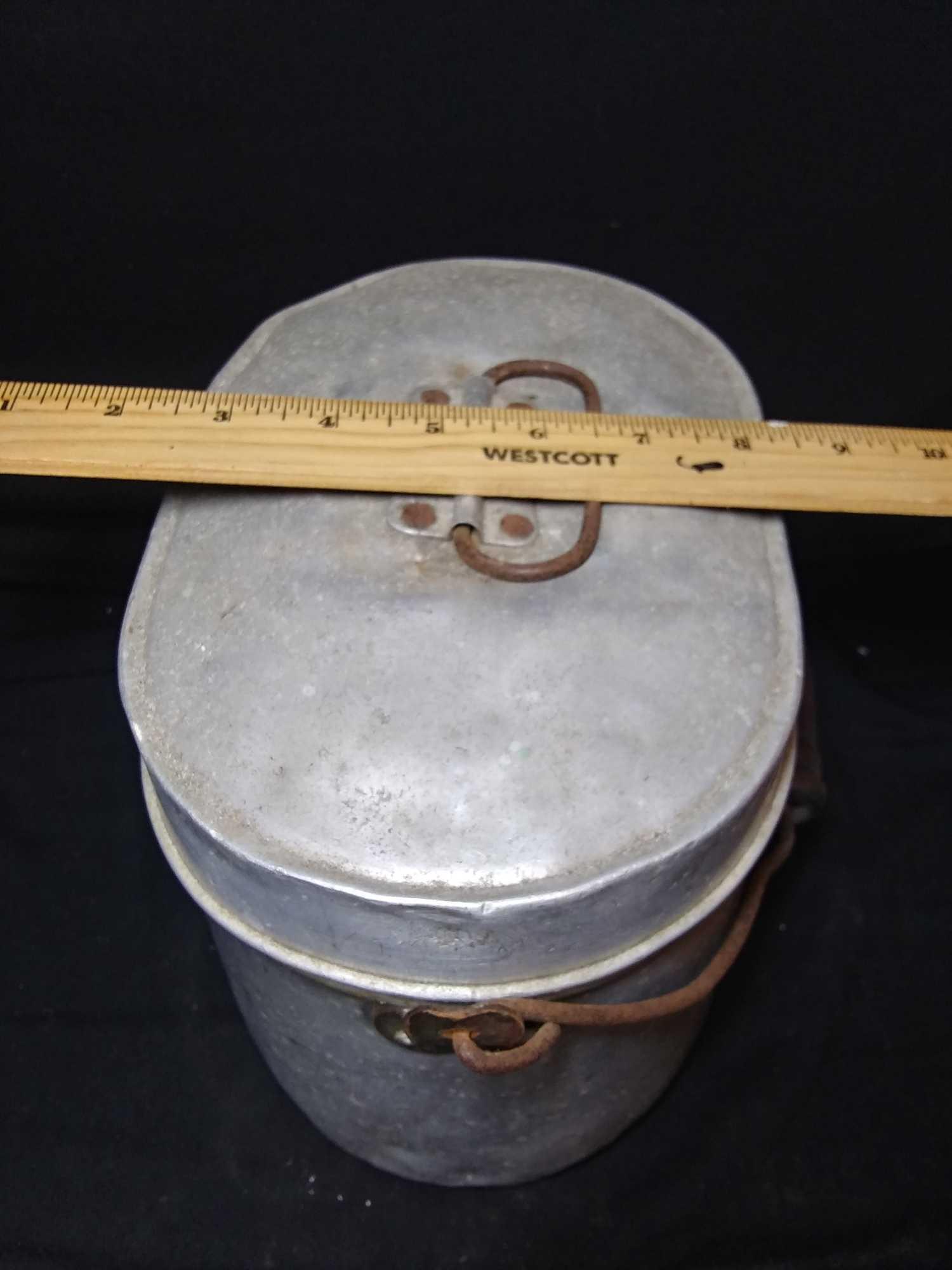 Handled Aluminum "Reed" Pail with insert and Lid