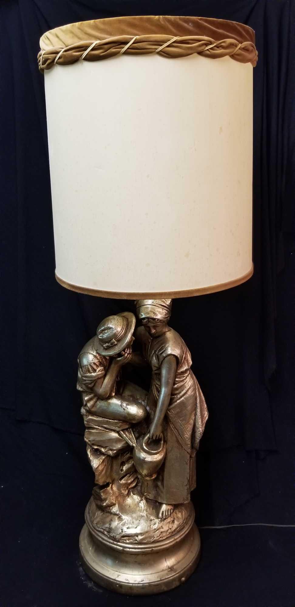 Astonishing replica of Pietro Bazzanti's REBECCA AT THE WELL, 3-way lamp, heavy