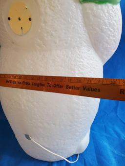 Vintage, 45 in. tall Snowman lighted Blow Mold, unbranded