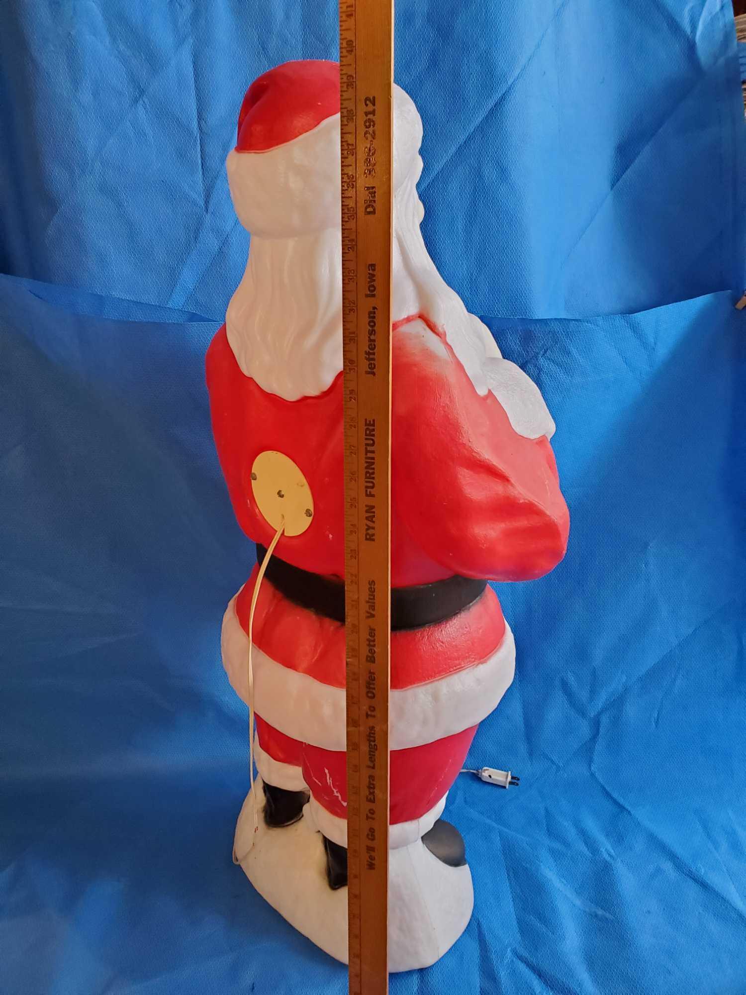 Tall, Vintage 41" Santa Blow Mold, lighted