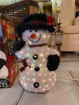 Kirklands Holiday Lites Fiber Optic snowman