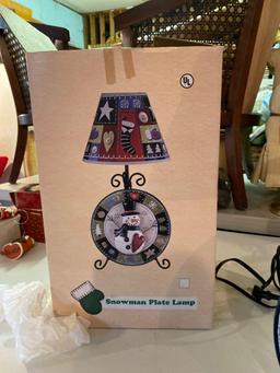 Snowman Plate Lamp