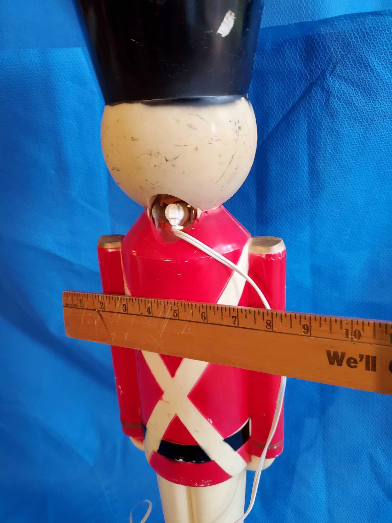 Vintage 31" tall Toy Soldier Blow Mold