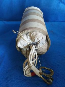 Vintage Authentic Packed Parachute in Tube