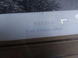 "Meudon" View Plug of The Terrasse Uppers, Lithograph, Framed Behind Glass