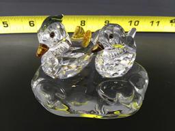 SWAROVSKI CRYSTAL Ducks on pond Figurines