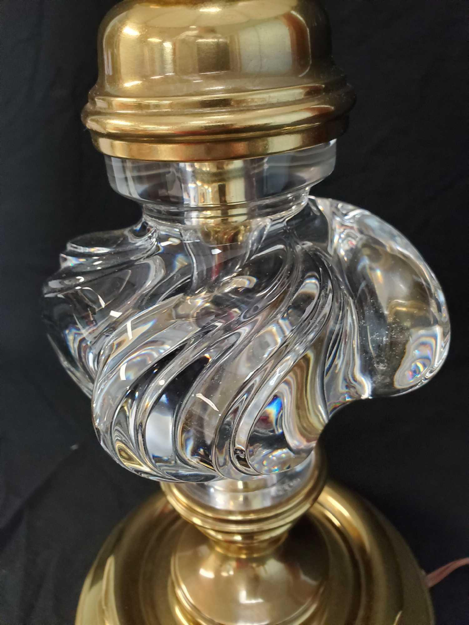 Stunning BACCARAT Crystal and brass table lamp