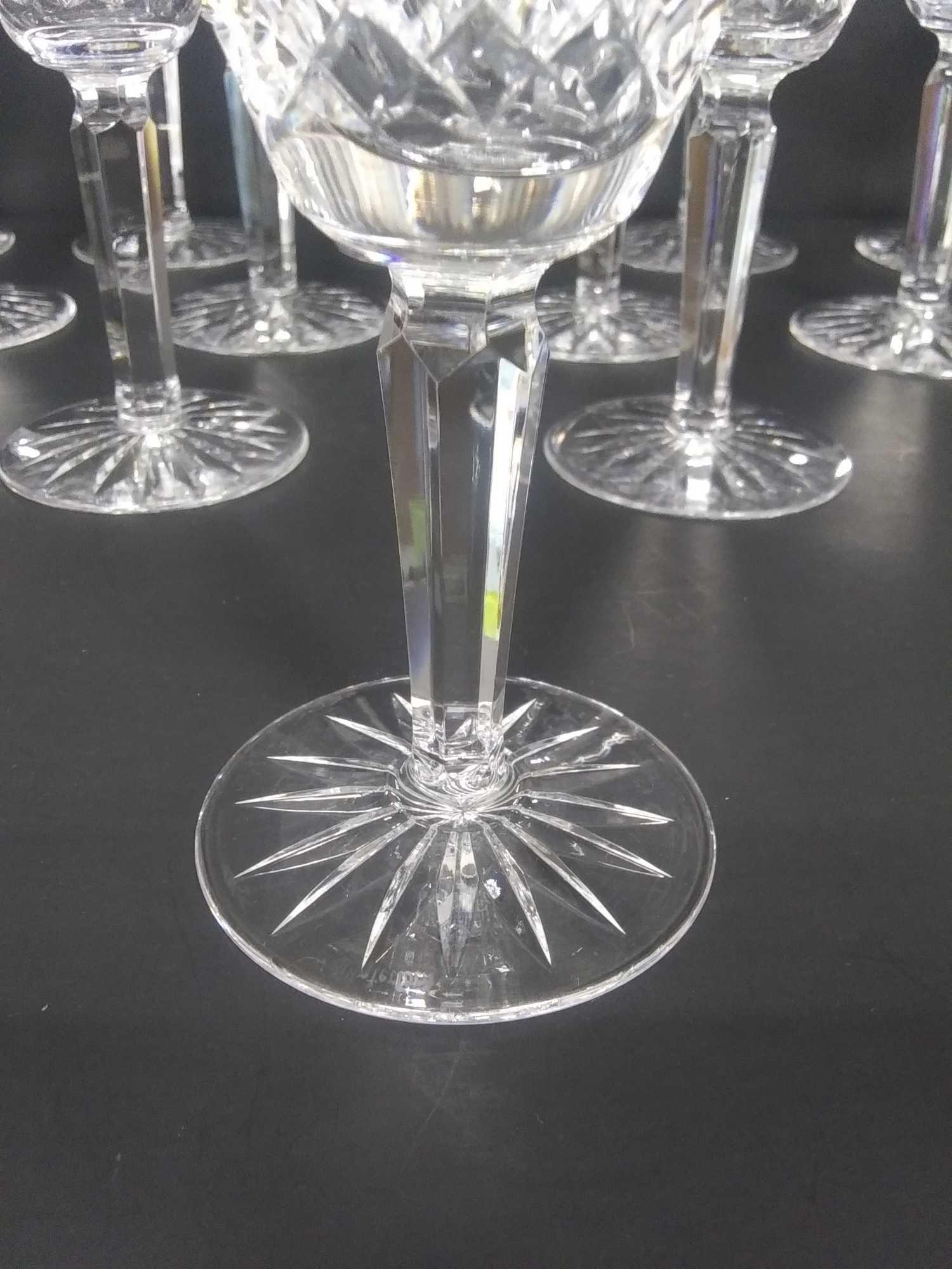 (12) 7" WATERFORD CRYSTAL Stemware Wine Glasses