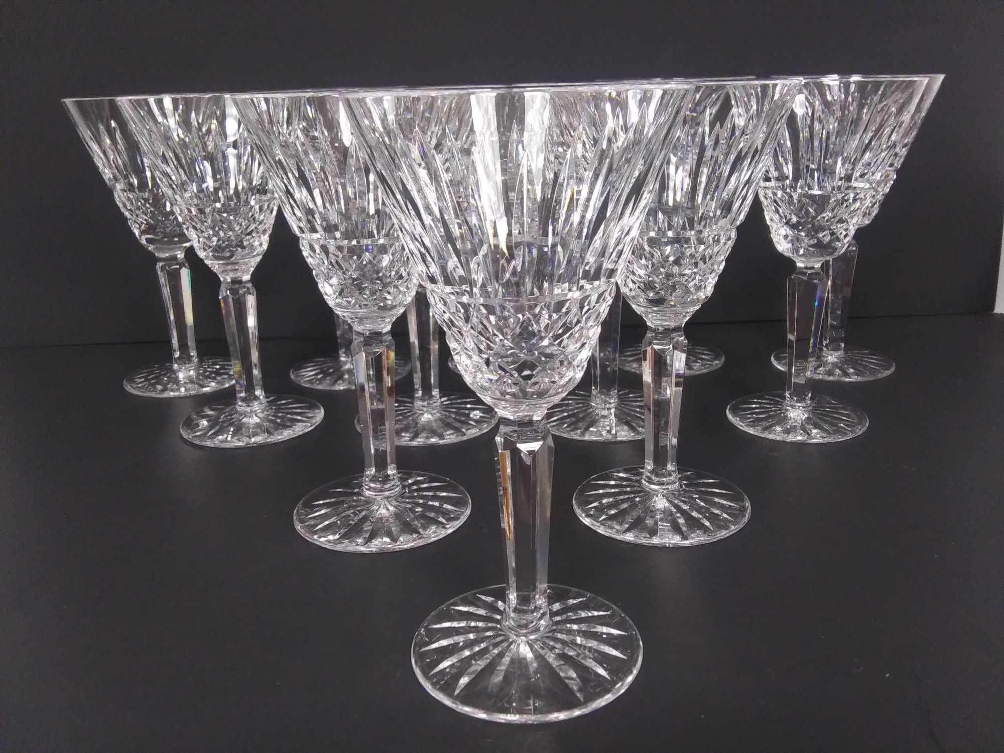 (12) 6.5" WATERFORD CRYSTAL Stemware Wine Glasses