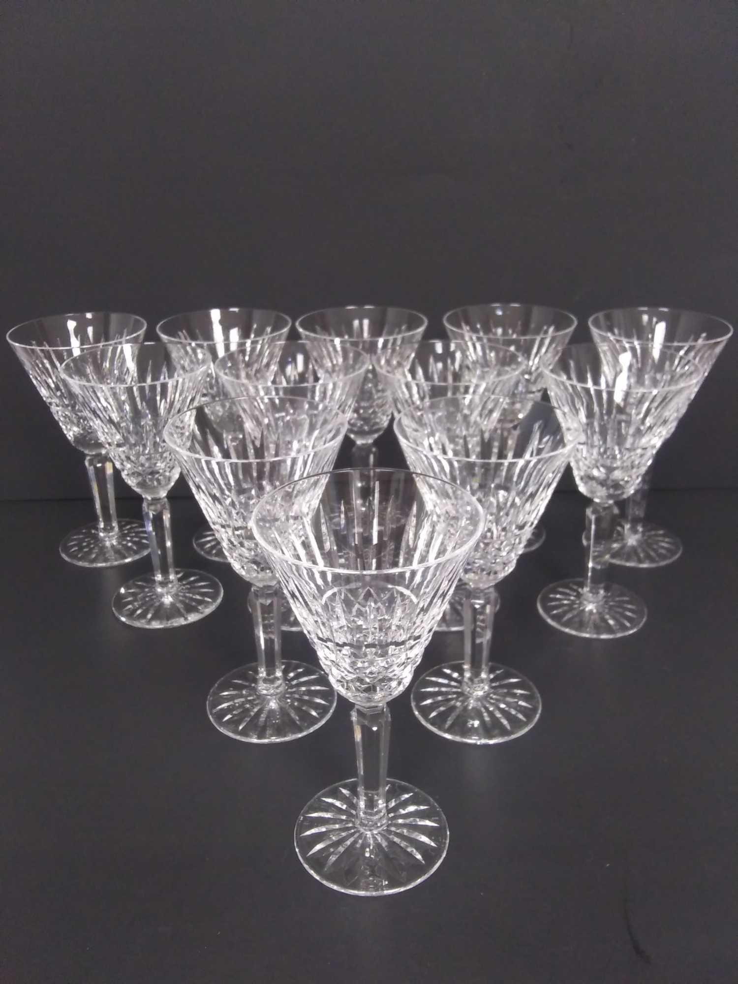 (12) 6.5" WATERFORD CRYSTAL Stemware Wine Glasses