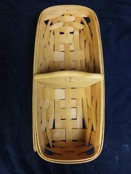 Cute Narrow Longaberger Basket with sectioned wooden insert
