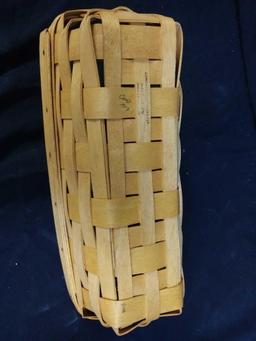 Cute Narrow Longaberger Basket with sectioned wooden insert