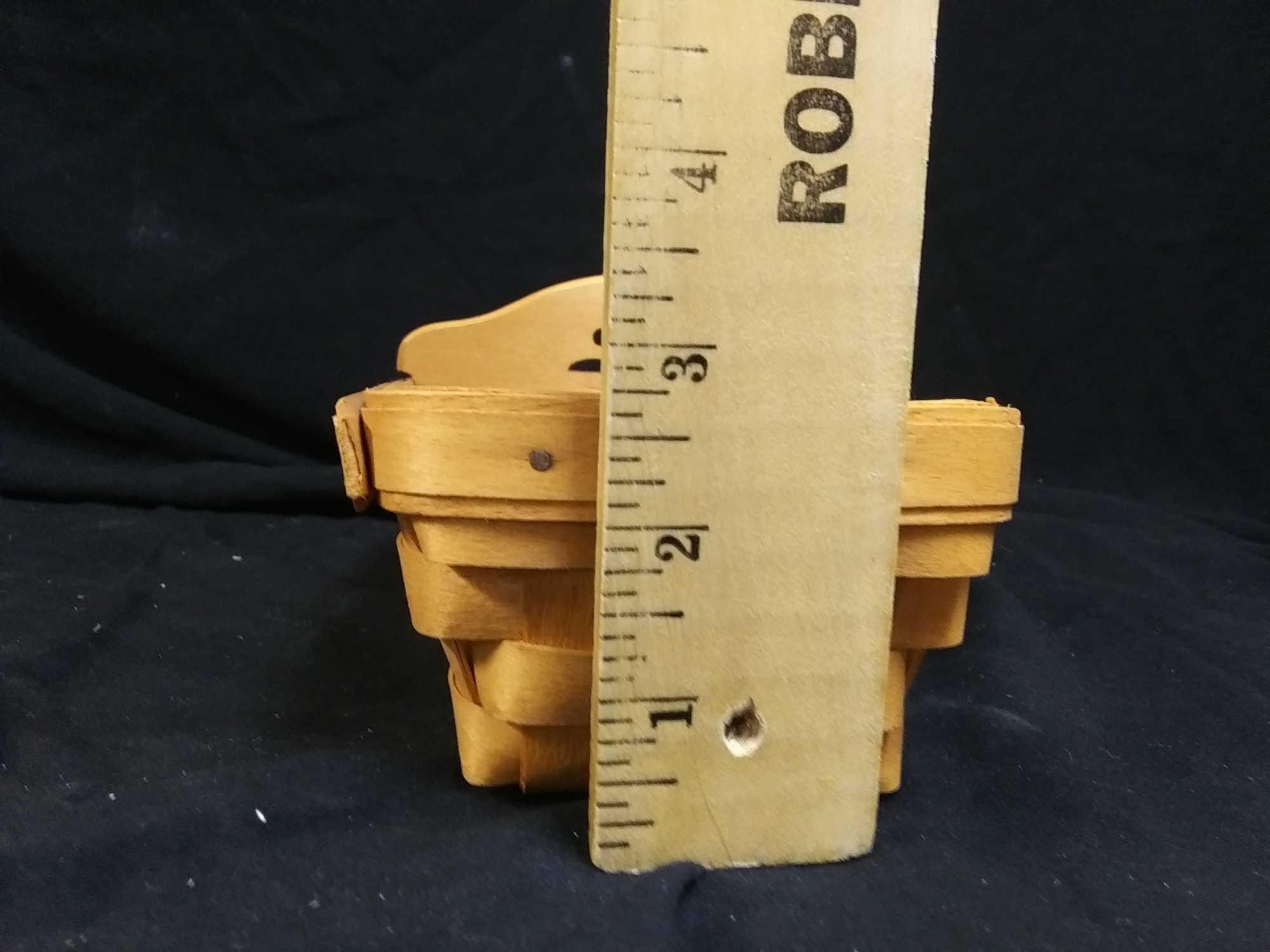 Cute Narrow Longaberger Basket with sectioned wooden insert