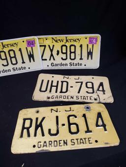 9 Vintage NEW JERSEY License Plates