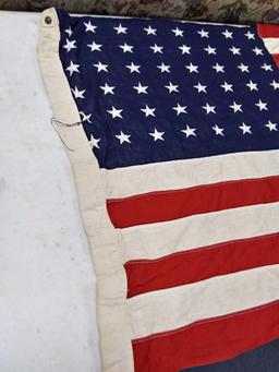 Vintage Embroidered Star Spangled Banner, USA Flag