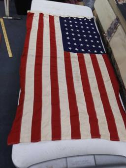 Vintage Embroidered Star Spangled Banner, USA Flag