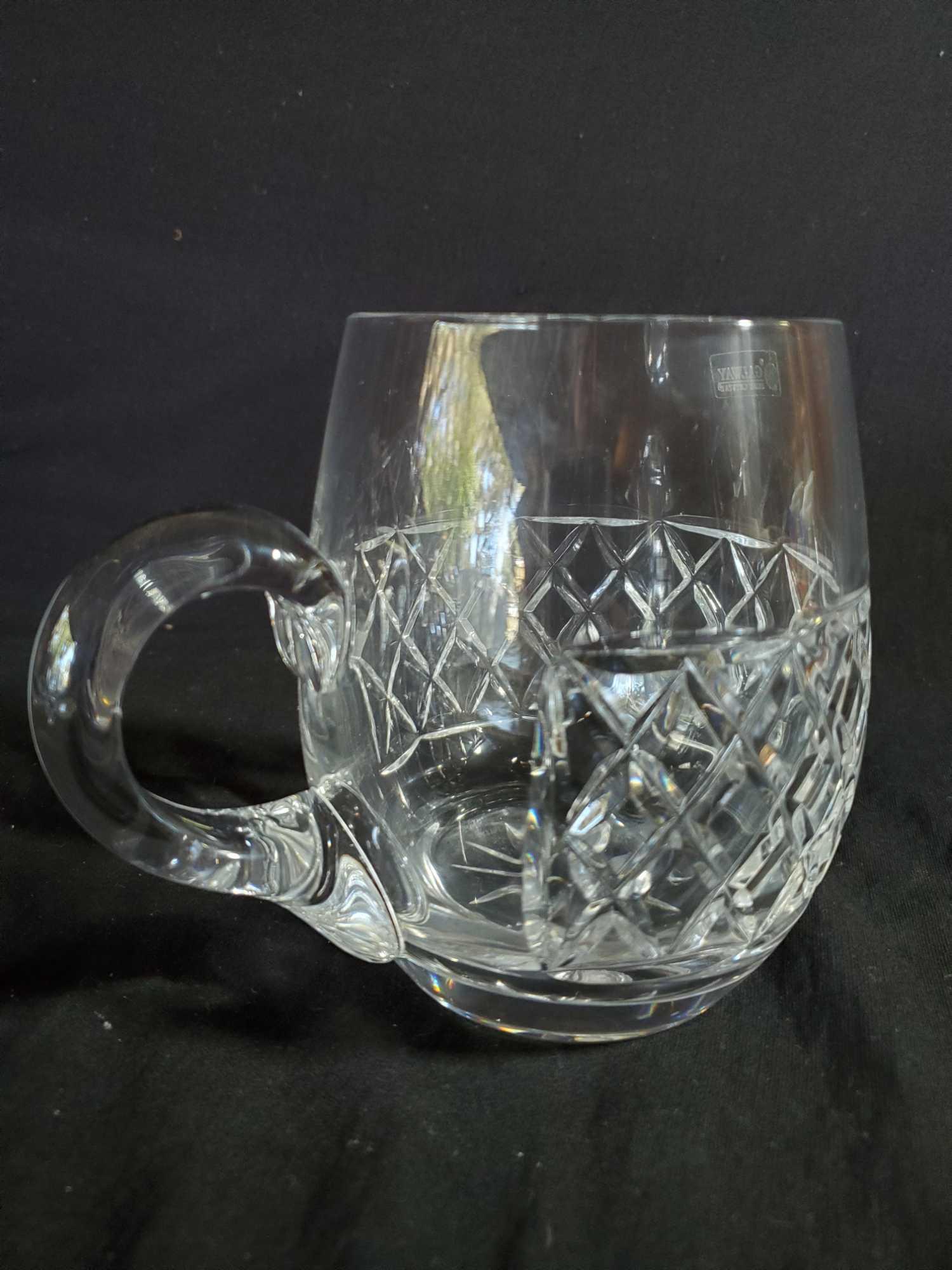 1 (of a pair)Galway Irish Cut Crystal Tankard Mug