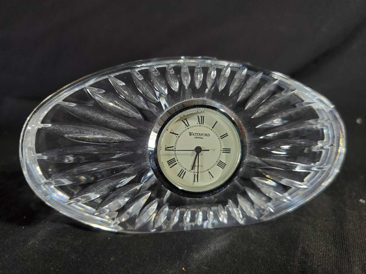 Petite WATERFORD CRYSTAL Small Oval Quartz Clock