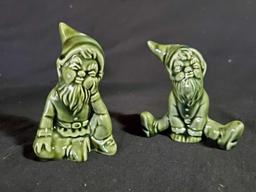 Pair of Salt & Pepper shakers, Ireland, IRISH MADE, elf, Leprechaun, Gnome